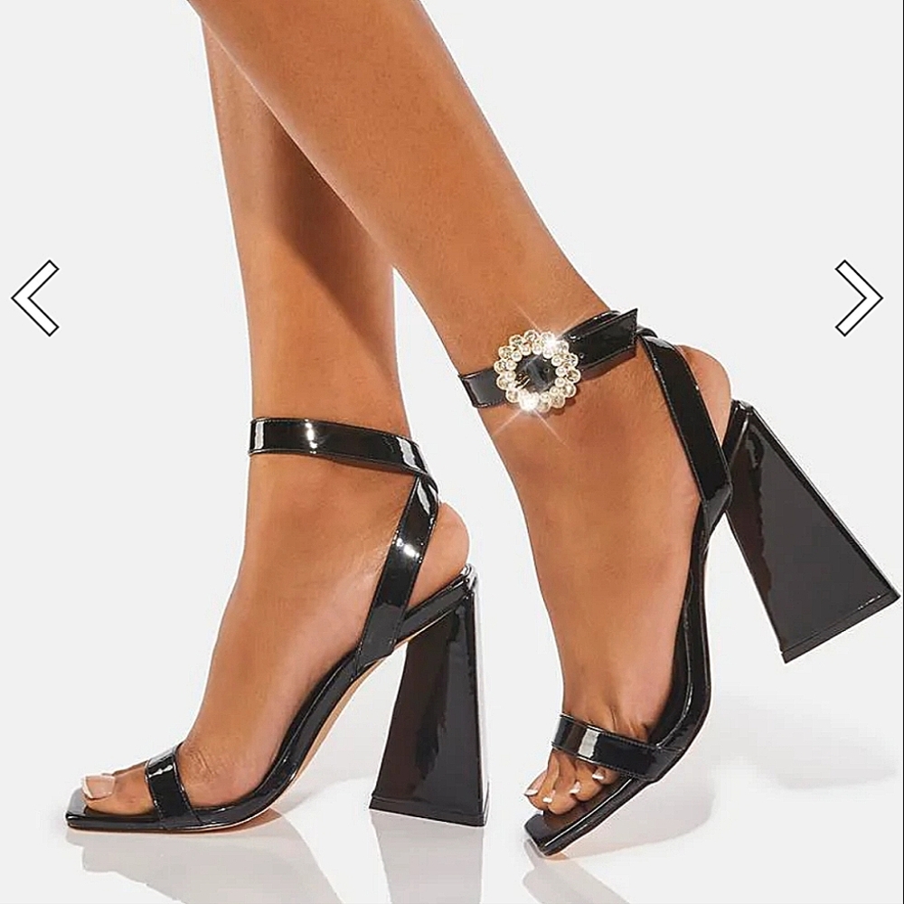 Elegant Black Patent Leather Heels